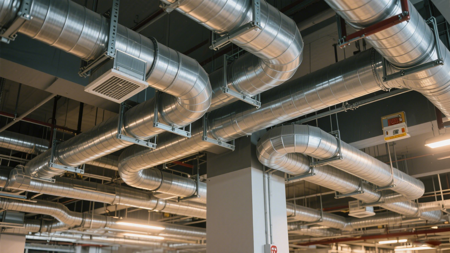 通风管道在地下停车场的工程案例 全管通通风风管在净化空调系统的应用